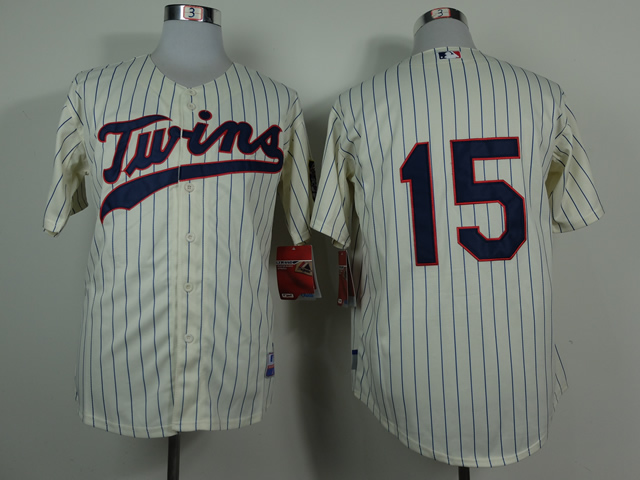Men Minnesota Twins #15 Perkins Cream MLB Jerseys